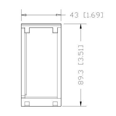 40-220-1 MODULAR SOLUTIONS ALUMINUM GUSSET 45MM X 90MM GRAY PLASTIC CAP COVER FOR 40-120-1, FOR A FINISHED APPEARANCE